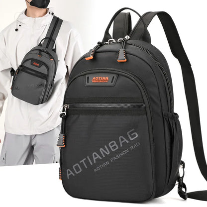 High Quality Men Backpack Waterproof Travel Rucksack Teenagers Boys Casual Shoulder Chest Bag Mochilas 2026 New